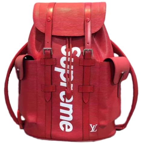 supreme lv red backpack price|louis vuitton supreme backpack men.